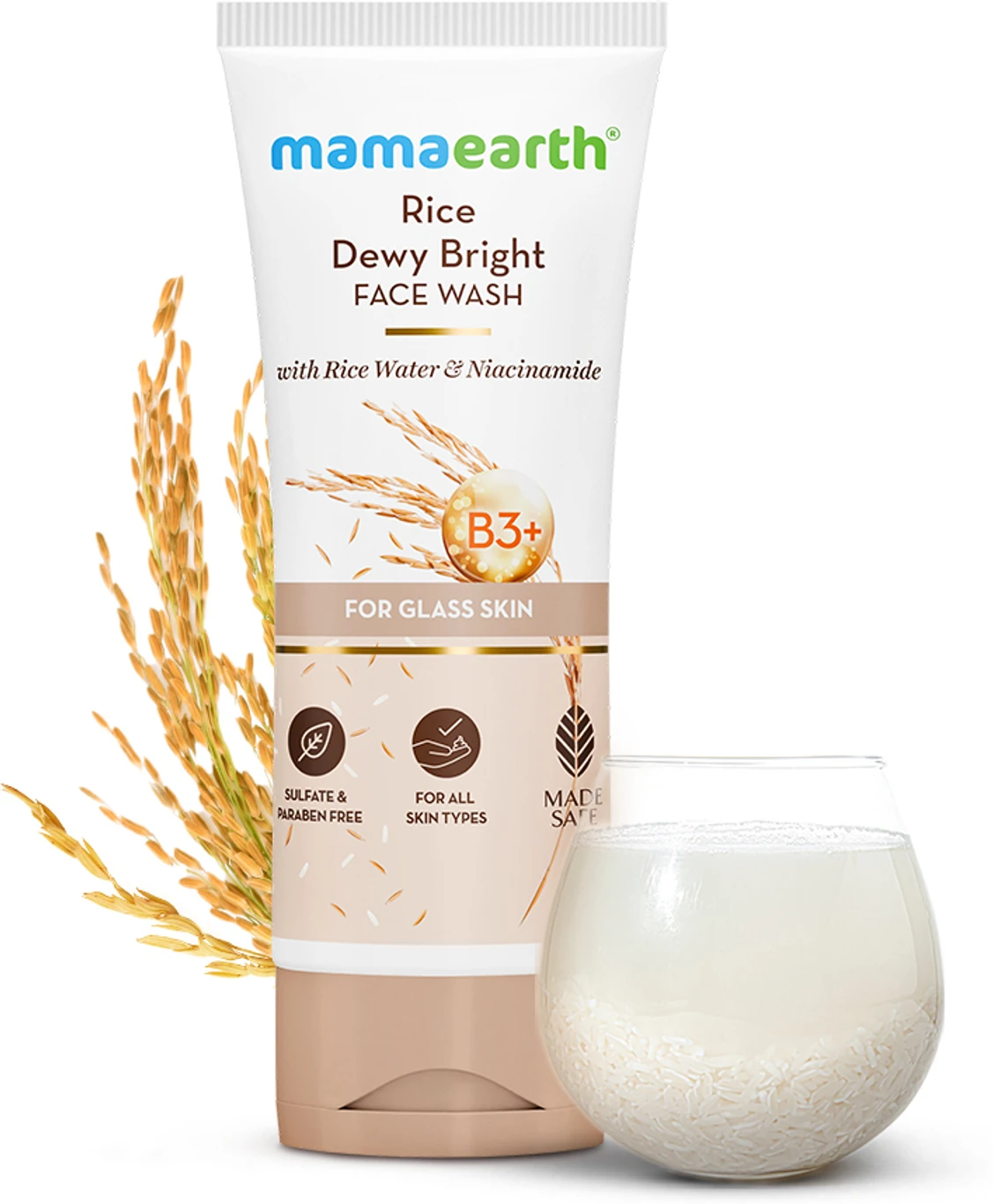 Mamaearth Rice Water & Niacinamide  Face Wash (100 ml)