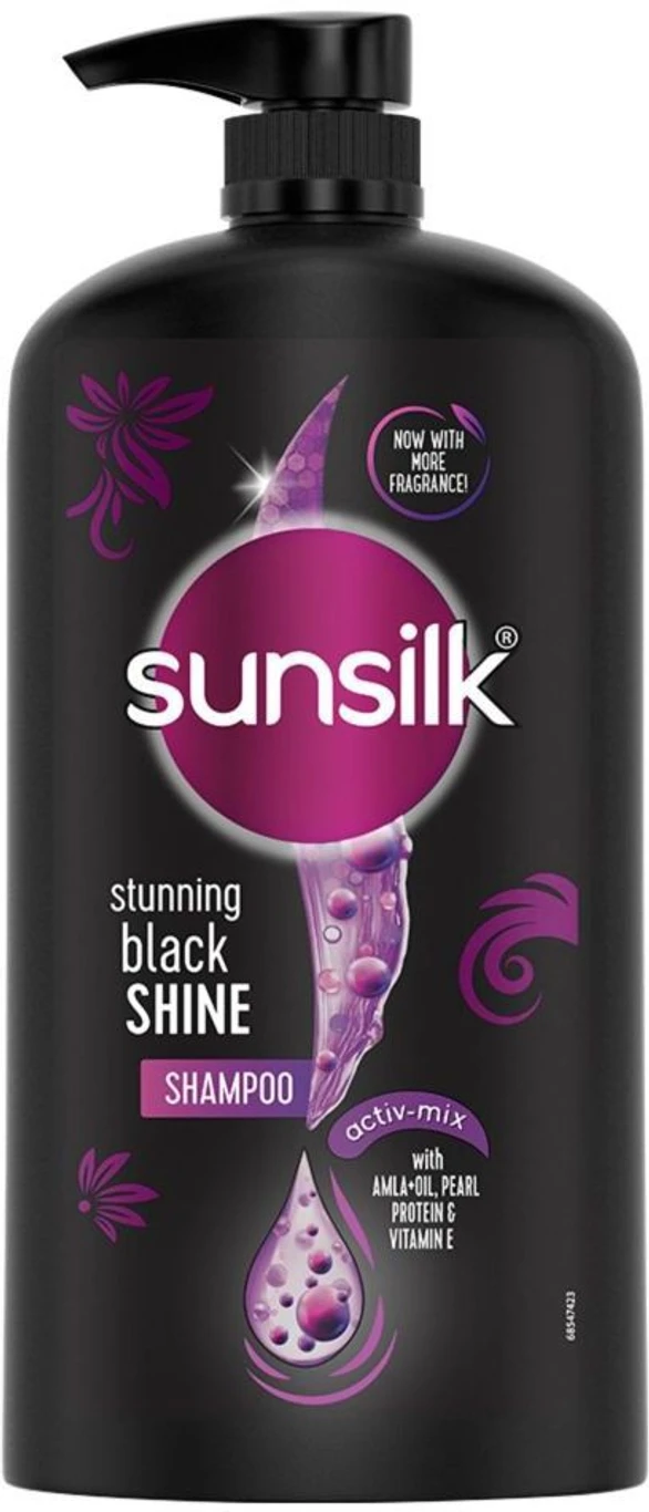 SUNSILK Stunning Black Shine Shampoo (1 L)