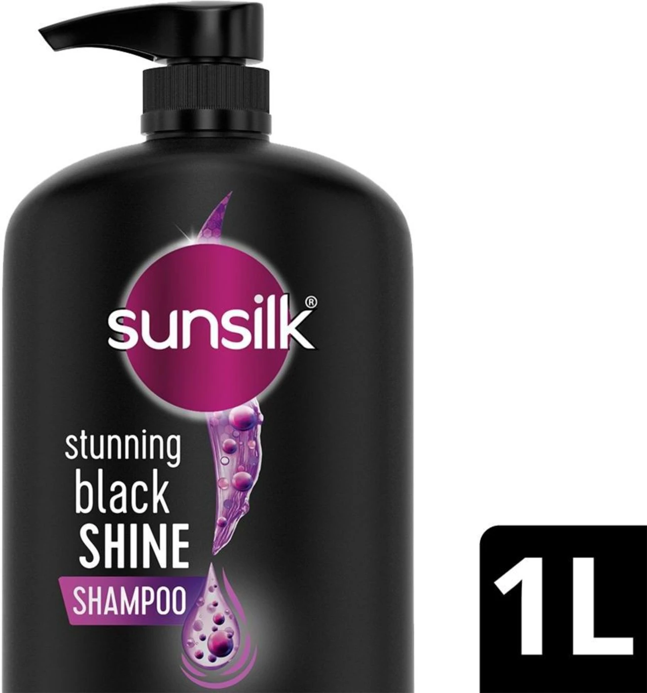 SUNSILK Stunning Black Shine Shampoo (1 L)