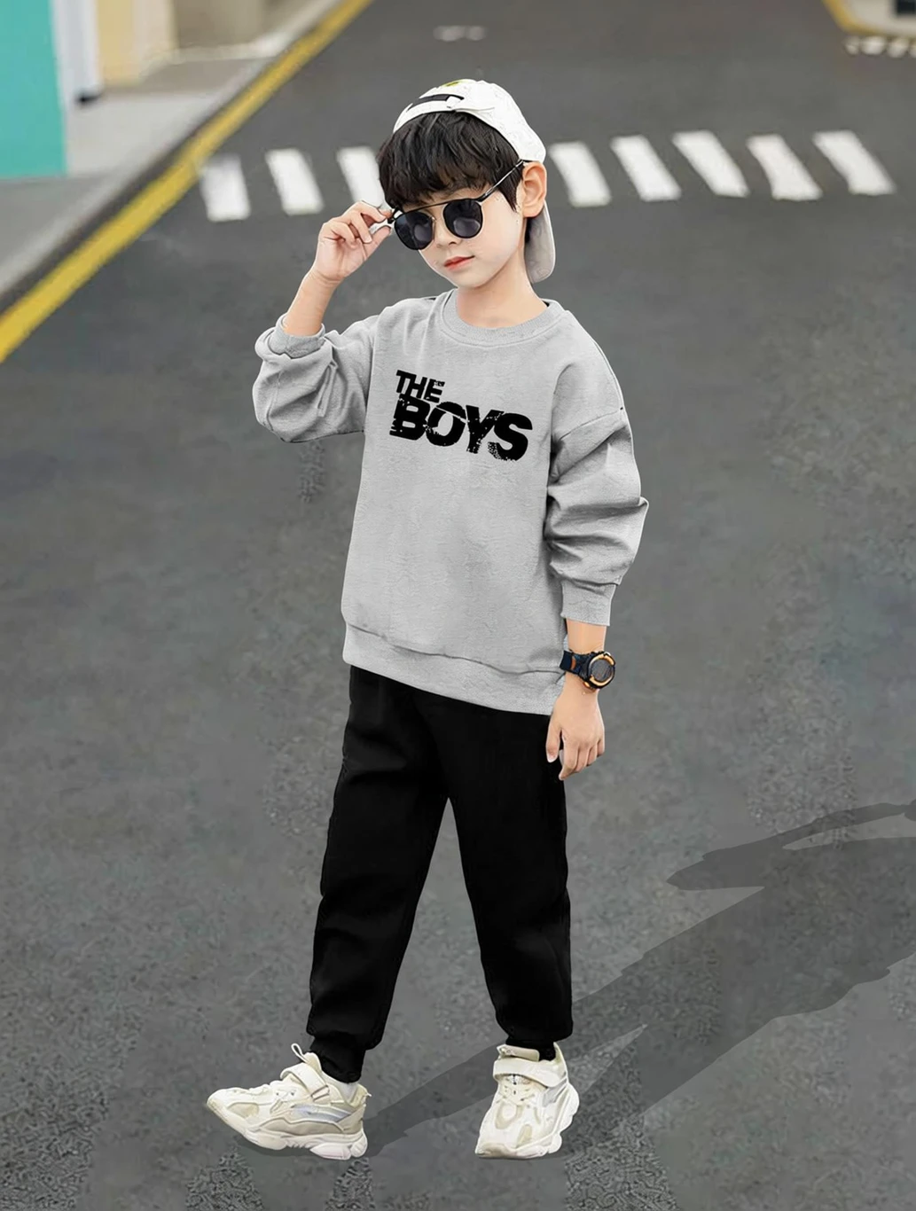 Boys Casual T-shirt Track Pants 