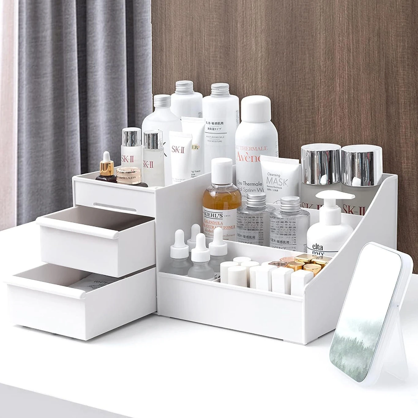 Cosmetic & Make-up Organizers (White, Plastic)