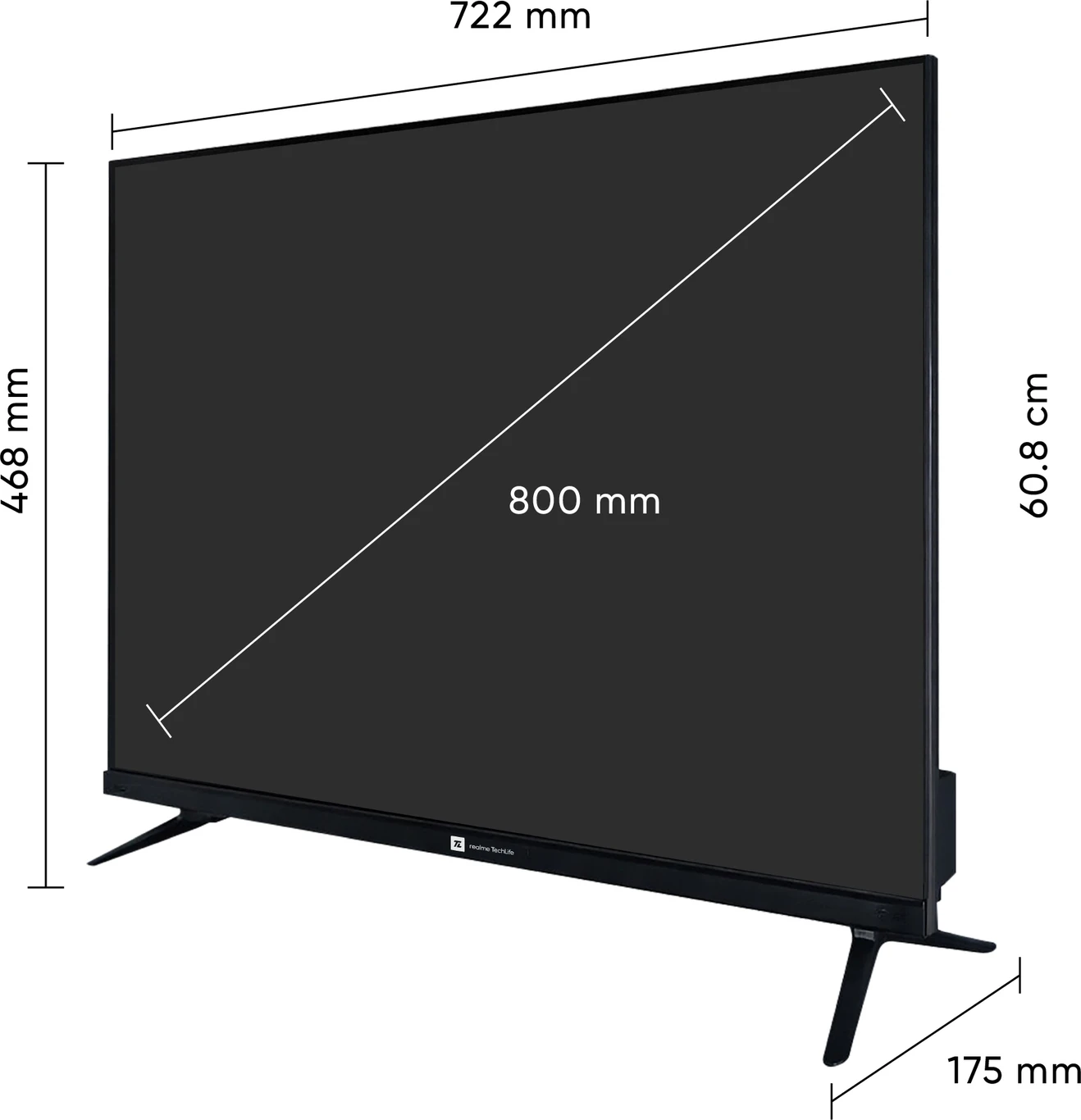 realme TechLife 80 cm (32 inch) QLED HD Ready Smart Android TV 