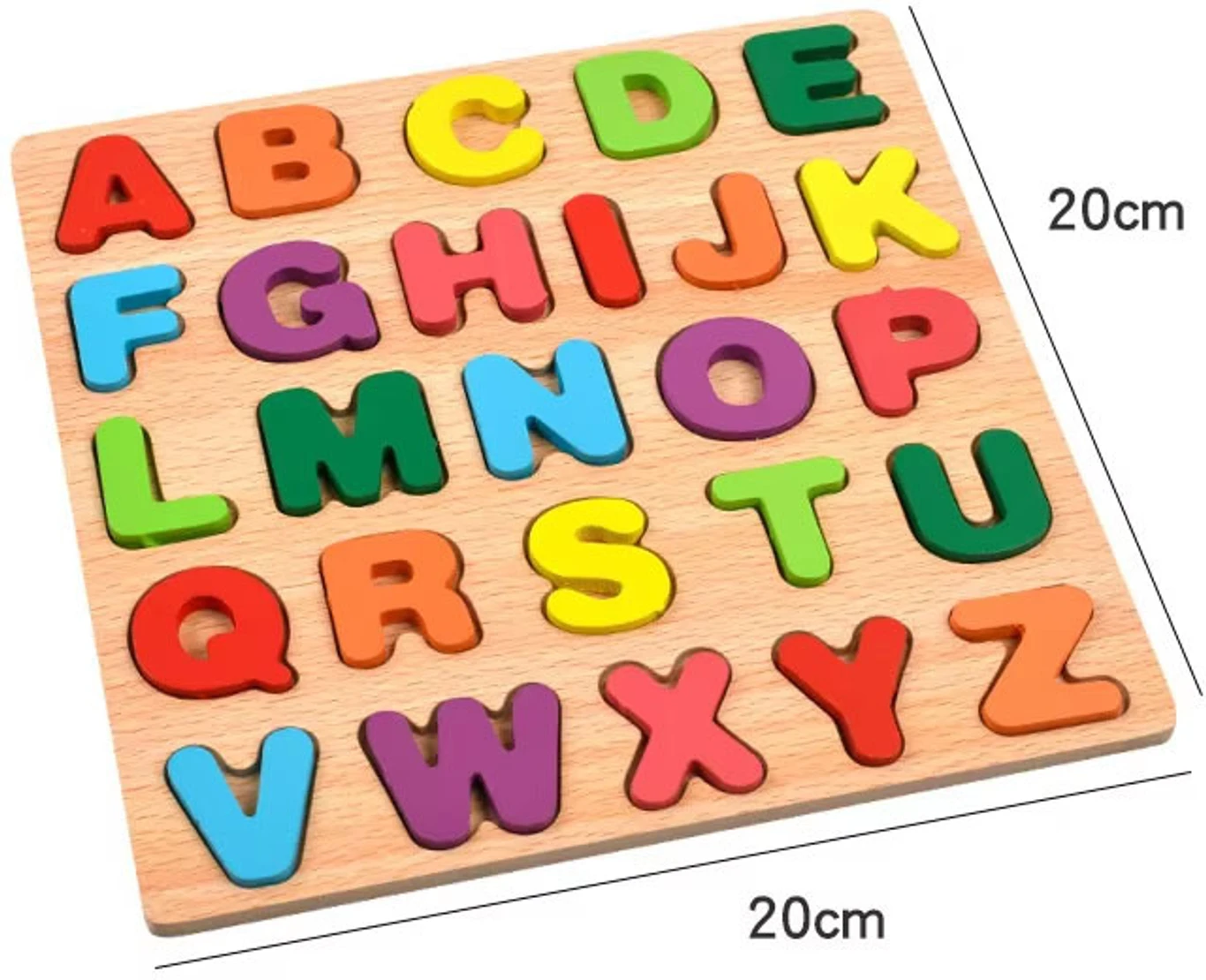 3D MDF Wooden Educational Creative learning A To Z English Alphabets Board