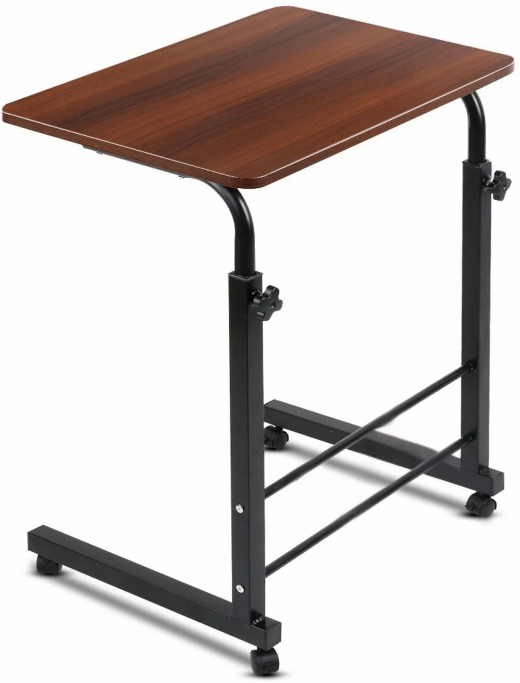 Adjustable Height Foldable Study Table with Wheels – Wooden Top