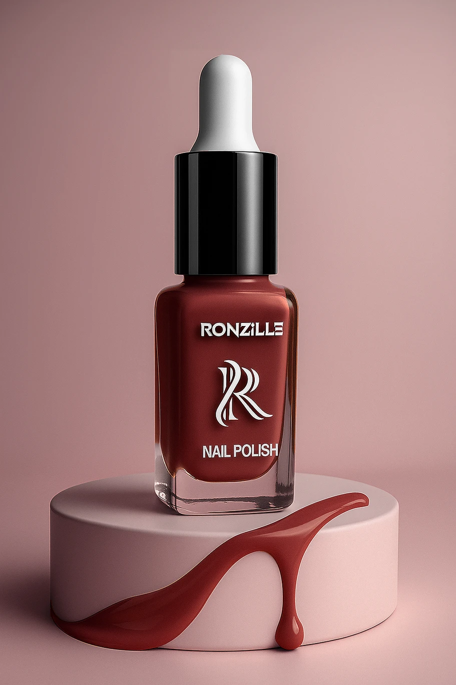 RONZILLE Nail Polish Set – 3 Shades (Maroon, Pink & Mauve)