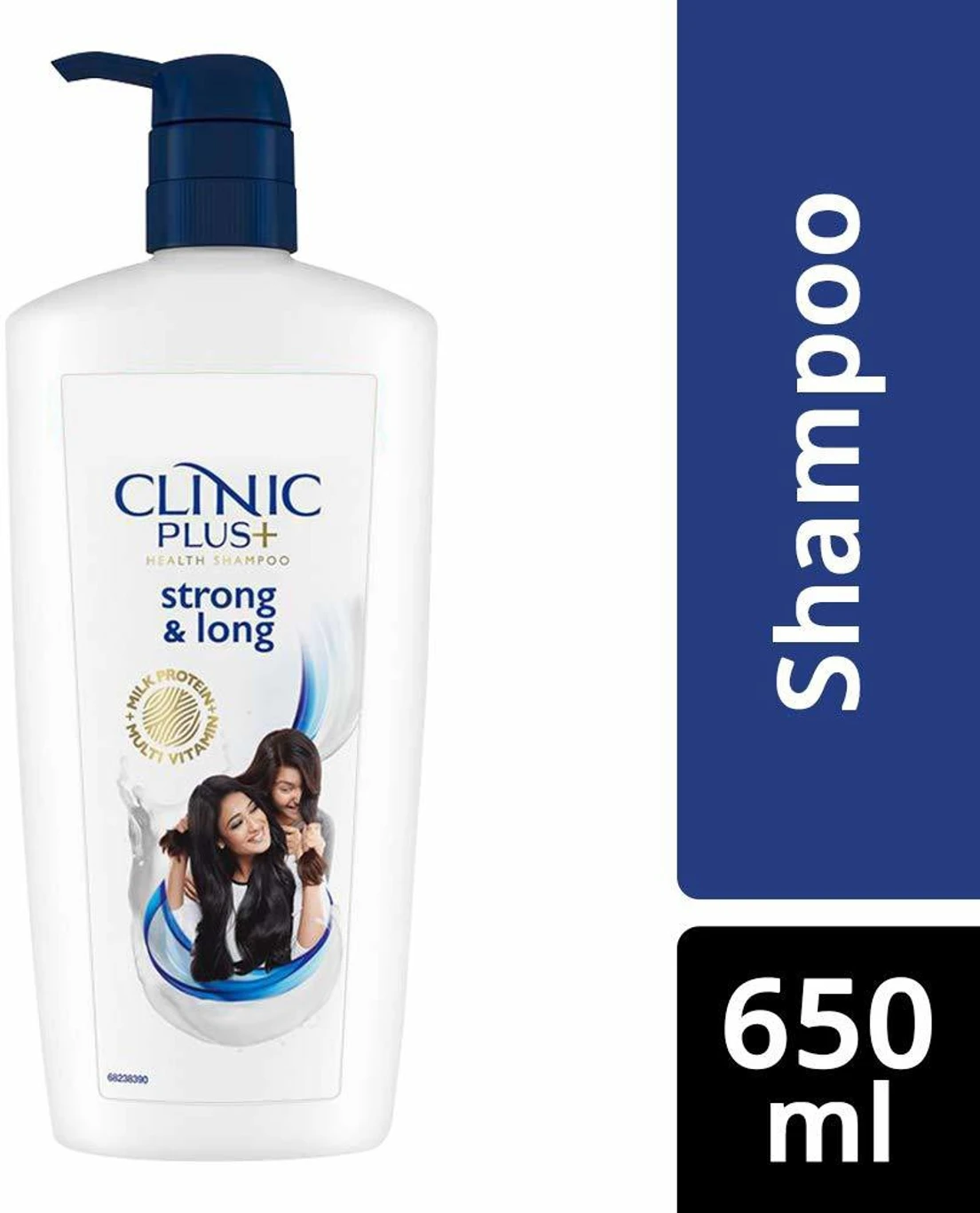 Clinic Plus Strong & Long Hair 650 ml, With Milk Proteins & Shampoo for Hair Growth 
