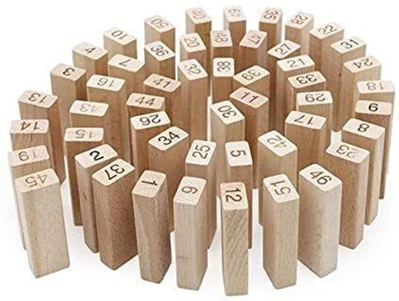 Roarify Wooden Jenga Tumbling Tower of 54 pcs–Puzzle Block for Kids-Adults & Family Party & Fun Board Game